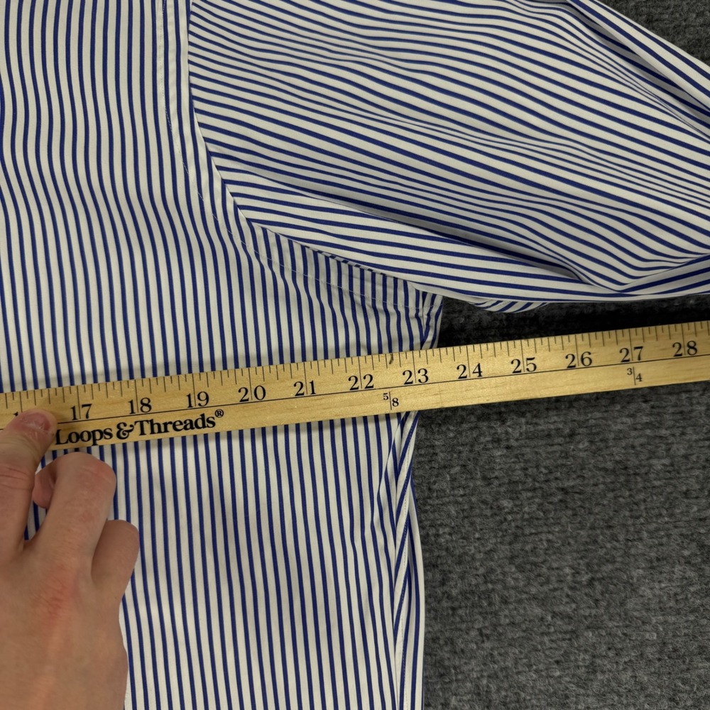 Polo Ralph Lauren Regent Classic Fit Shirt Men 15.5 34/35 Blue Striped Cotton - Picture 5 of 9